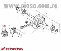 Set segmenti originali Honda ANF Innova 4T 125cc D53.00 (cota 0.50)